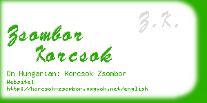 zsombor korcsok business card